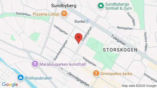 Lägenheter till salu i Sundbyberg - kort over placeringen