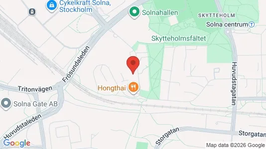 Lägenheter till salu i Solna - kort over placeringen