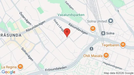 Lägenheter till salu i Solna - kort over placeringen