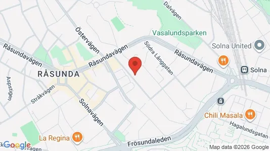 Lägenheter till salu i Solna - kort over placeringen