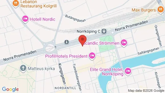 Lägenheter till salu i Norrköping - kort over placeringen