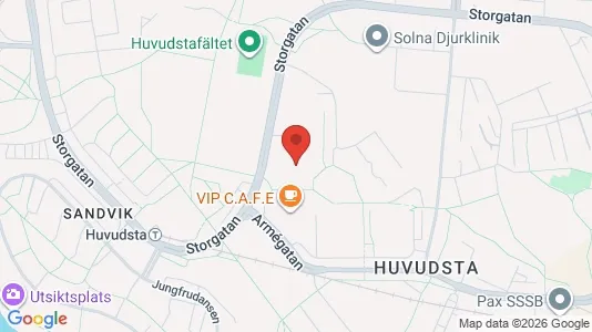 Lägenheter till salu i Solna - kort over placeringen
