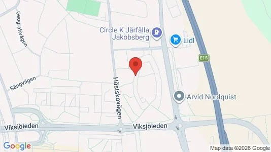 Lägenheter till salu i Järfälla - kort over placeringen