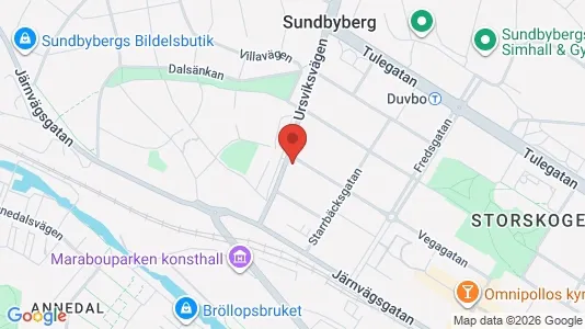 Lägenheter till salu i Sundbyberg - kort over placeringen