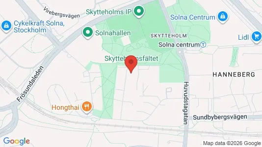 Lägenheter till salu i Solna - kort over placeringen