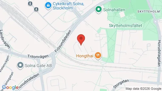 Lägenheter till salu i Solna - kort over placeringen