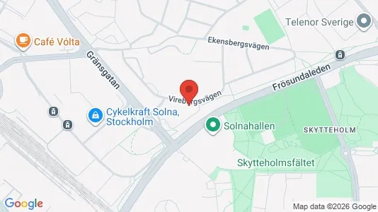 Lägenheter till salu i Solna - kort over placeringen