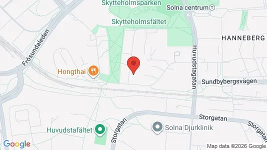 Lägenheter till salu i Solna - kort over placeringen