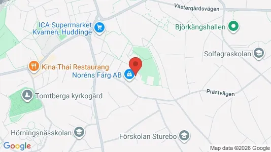 Lägenheter till salu i Huddinge - kort over placeringen
