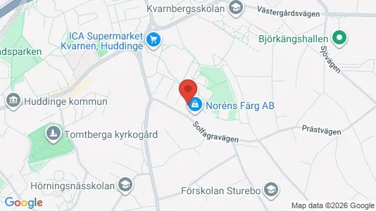Lägenheter till salu i Huddinge - kort over placeringen