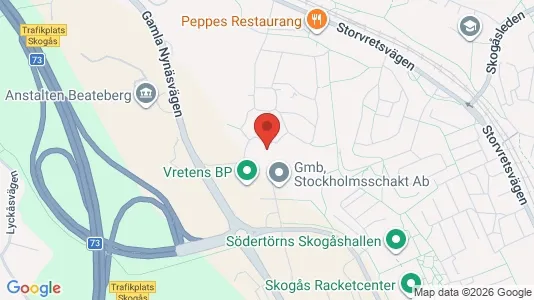 Lägenheter till salu i Huddinge - kort over placeringen