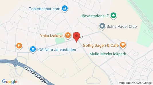 Lägenheter till salu i Solna - kort over placeringen