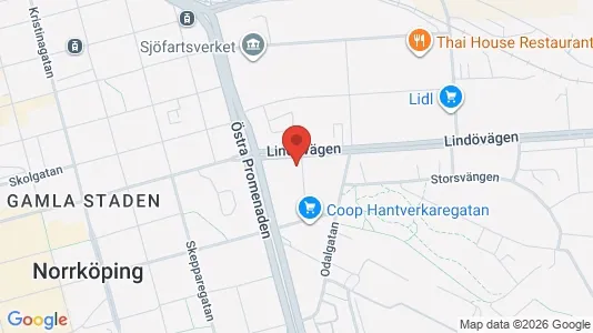 Lägenheter till salu i Norrköping - kort over placeringen