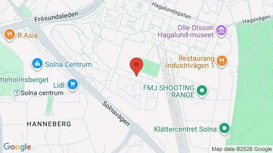 Lägenheter till salu i Solna - kort over placeringen