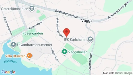 Lägenheter till salu i Karlshamn - kort over placeringen