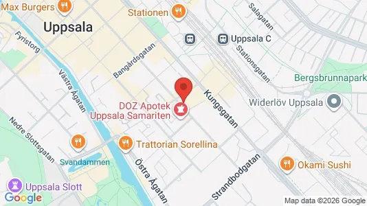 Lägenheter till salu i Uppsala - kort over placeringen