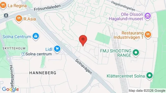 Lägenheter till salu i Solna - kort over placeringen