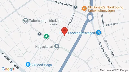 Lägenheter till salu i Norrköping - kort over placeringen