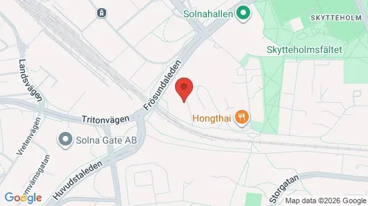 Lägenheter till salu i Solna - kort over placeringen