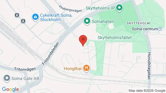 Lägenheter till salu i Solna - kort over placeringen
