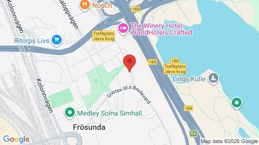 Lägenheter till salu i Solna - kort over placeringen