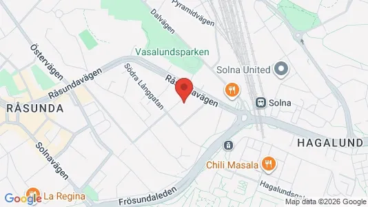 Lägenheter till salu i Solna - kort over placeringen