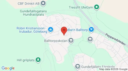 Lägenheter till salu i Mölndal - kort over placeringen