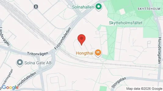 Lägenheter till salu i Solna - kort over placeringen