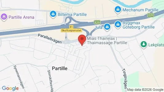 Lägenheter till salu i Partille - kort over placeringen