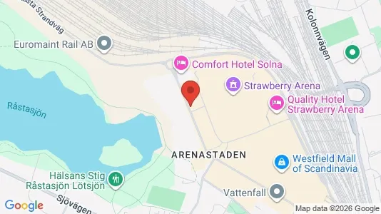 Lägenheter till salu i Solna - kort over placeringen