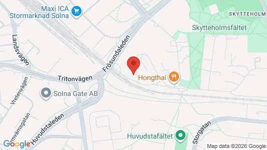 Lägenheter till salu i Solna - kort over placeringen