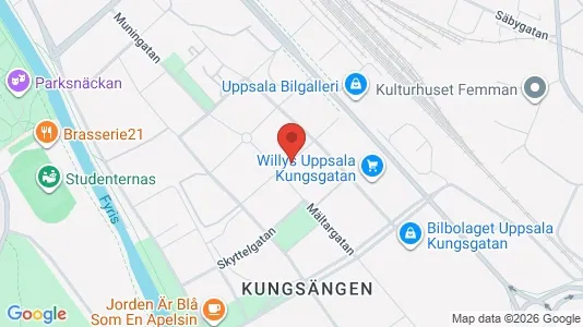 Lägenheter till salu i Uppsala - kort over placeringen