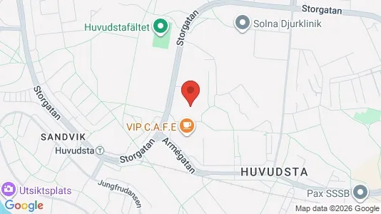 Lägenheter till salu i Solna - kort over placeringen