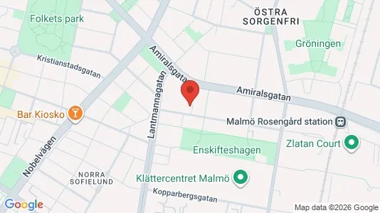 Lägenheter till salu i Malmö Centrum - kort over placeringen