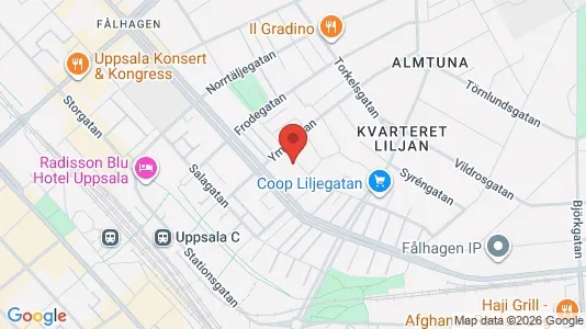 Lägenheter till salu i Uppsala - kort over placeringen