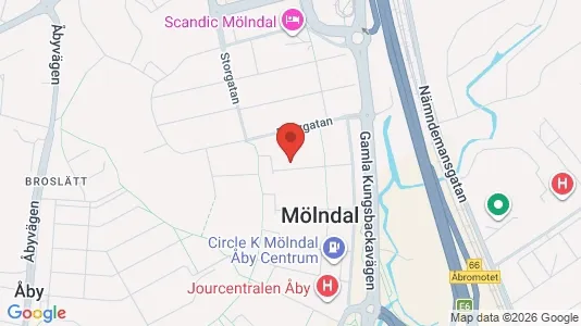 Lägenheter till salu i Mölndal - kort over placeringen