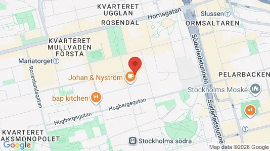 Lägenheter till salu i Södermalm - kort over placeringen