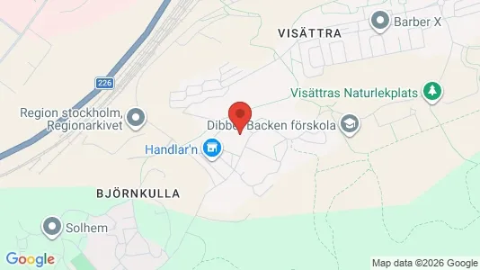 Lägenheter till salu i Huddinge - kort over placeringen