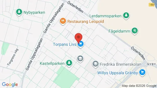 Lägenheter till salu i Uppsala - kort over placeringen
