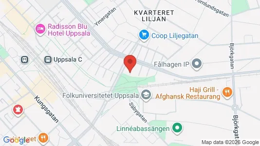 Lägenheter till salu i Uppsala - kort over placeringen