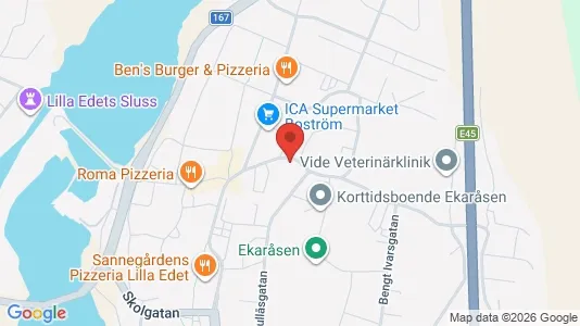 Bostadsrätter till salu i Lilla Edet - kort over placeringen