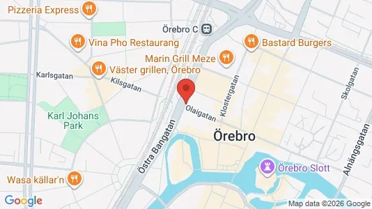 Lägenheter att hyra i Örebro - kort over placeringen