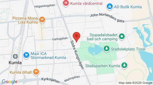Bostadsrätter till salu i Kumla - kort over placeringen