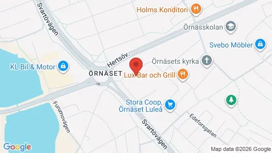 Bostadsrätter till salu i Luleå - kort over placeringen
