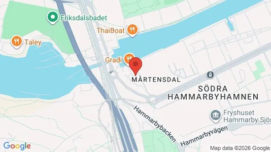 Lägenheter till salu i Hammarbyhamnen - kort over placeringen