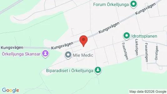 Bostadsrätter till salu i Örkelljunga - kort over placeringen