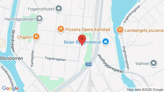 Bostadsrätter till salu i Karlstad - kort over placeringen