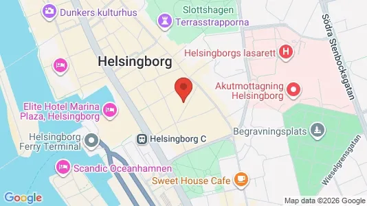 Lägenheter till salu i Helsingborg - kort over placeringen