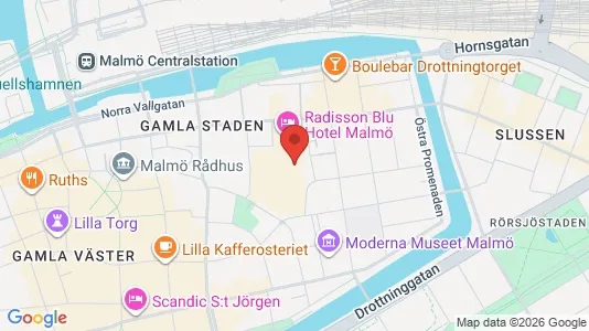 Lägenheter att hyra i Malmö Centrum - kort over placeringen