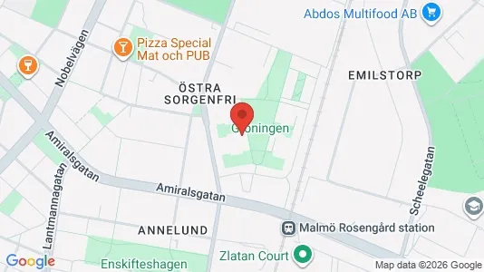 Bostadsrätter till salu i Malmö Centrum - kort over placeringen